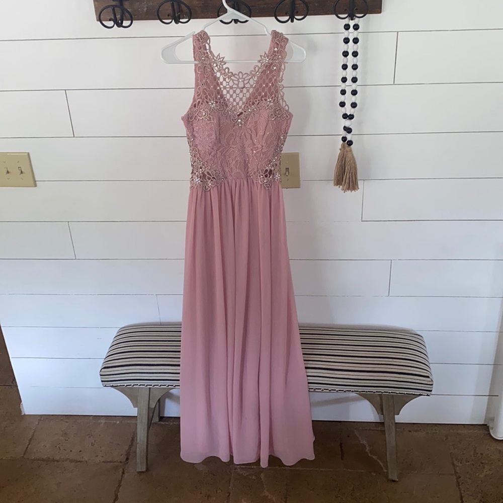 Long Pink Prom Dress